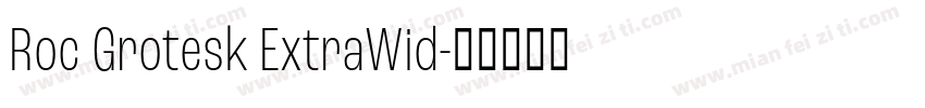 Roc Grotesk ExtraWid字体转换